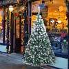 Angel Sar 7ft Unlit Spray White Christmas Tree with 870 Branches, Realistic PVC Artificial Holiday Tree with Metal Base for Home Party Decor - 2 of 4