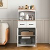 Lirago White Wooden Kitchen Storage Cabinet with Drawer Multi-Purpose Pantry Organizer 23.62"Dx15.75"Wx49.41"H - 3 of 4