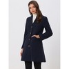 INSPIRE CHIC Women's Elegant Winter V Neck Single Breasted Long Overcoat - 3 of 4