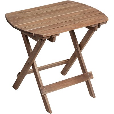 Monterey 20" Wide Natural Wood Outdoor Side Table for Garden Yard Patio Deck