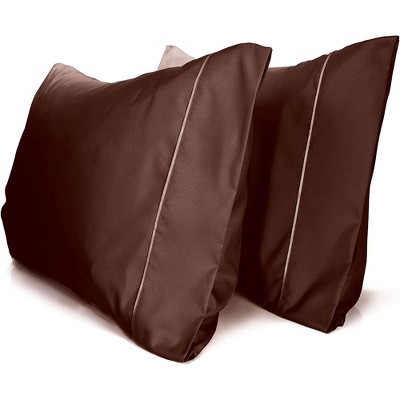 LuxClub 2 PC Performance Microfiber Solid Pillowcase Set