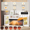 75" Electric Fireplace TV Stand, Panoramic 3 Sided Glass Entertainment Center with Fireplace for TVs Up to 85'', 12 Flame Colors, Ample Storage - 4 of 4