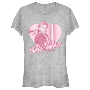 Juniors Womens Star Wars Valentine's Day You're the Obi-Wan for Me T-Shirt - 1 of 4