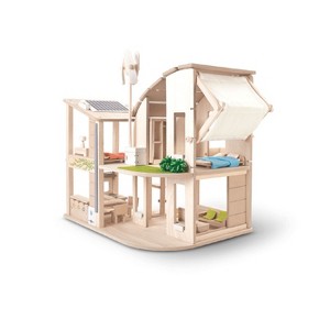 Plantoys| Green Dollhouse With Furniture - 1 of 4