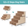 5-Tier Widened Support Pet Stairs, Non-Slip Foldable Dog Steps for Bed & Couch with Removable Cover - 3 of 4