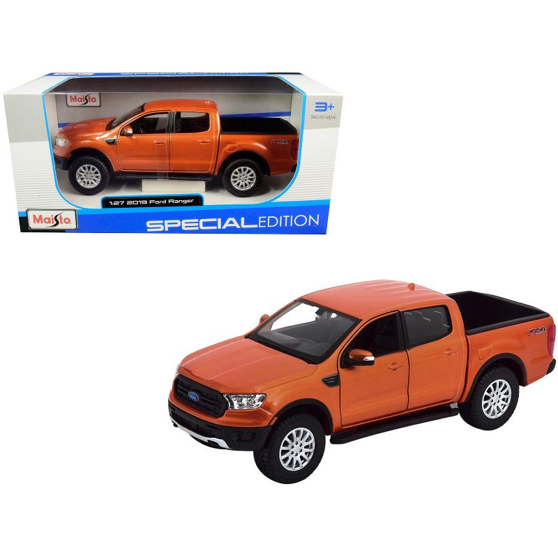 2019 Ford Ranger FX4 Off Road Pickup Truck Copper Orange Metallic 1/27 Diecast Model Car by Maisto, 1 of 4