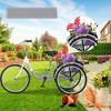 INFURNIC Bicycles, Adult Tricycle Trikes with 3 Wheels, Cruiser Bicycles with Large Shopping Basket, Silver, 66"*30"*51" - 4 of 4
