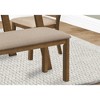 Monarch Specialties Bench 42 inch Rectangular Wood Upholstered Dining Room Kitchen Entryway Brown And Beige Transitional - 4 of 4