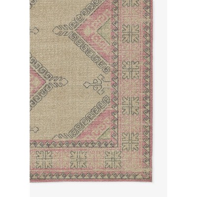 Anatolia Pink Medallion Wool and Synthetic Rug 3'3" x 5'
