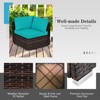 Tangkula Set of 7 Patio Furniture Set w/ 28" 50000 BTU Propane Gas Fire Pit Table Cushions - 4 of 4