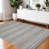 Gray and Ivory Geometric Hand Woven Area Rug - 2 of 4
