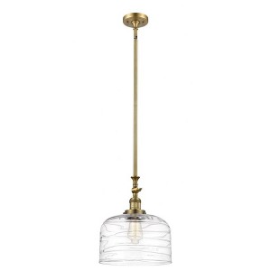 Bell - 1 Light Stem Hung Mini Pendant In Industrial Style-15 Inches Tall and 12 Inches Wide - 1 of 1