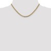 Black Bow Jewelry 4.25mm 14k Yellow Gold & Rhodium Hollow Pave Curb Chain Necklace - 3 of 4