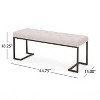 NicBex Upholstered Entryway Bench Button Tufted End Of Bed Bench Modern Design Foot Stool with Polished Metal Legs for Entryway - 2 of 4