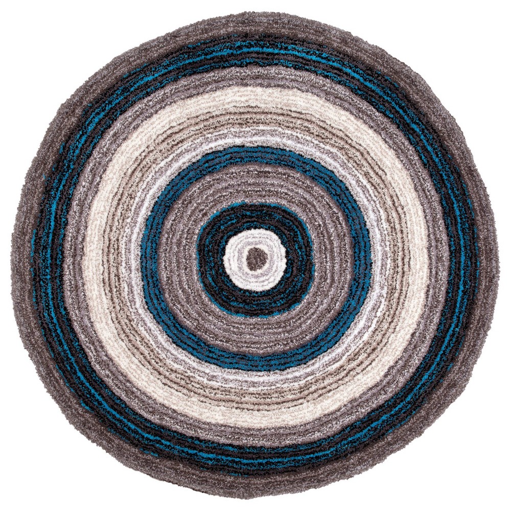  Round Drey Ombre Shag Area Rug Blue