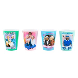 Silver Buffalo The Golden Girls 2-Ounce Plastic Mini Shot Glass Cups | Set of 4 - 1 of 4