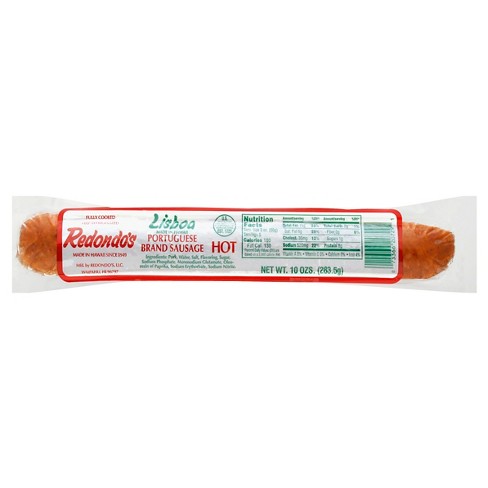 Redondo's Lisboa Portuguese Hot Sausage - 10oz : Target