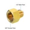 Unique Bargains Fit Air Gas Line Refrigeration Brass SAE 45 Degree Flare Plumbing Connectors - 3 of 4