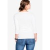 ellos Women's Plus Size Three-Quarter Sleeve Scoop Neck Tee - image 3 of 4