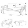 Modern Patio Set with Brown Frame, Acacia Wood Accents, Weather-Resistant Seating with Coffee Table for Backyard or Deck -3irtyhousy - 4 of 4