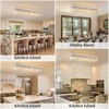 Ludomide Luxury Flush Mount Ceiling Light Fixture, Rectangular Raindrop Crystal Chandelier for Dining Room - 3 of 4