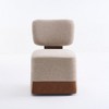 Lycvki Linen Upholstered Armless Dining Chair with Casters - 3 of 4