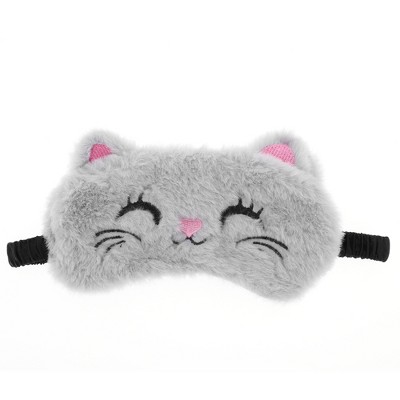 Unique Bargains Soft Squinting Gray Cat Eyes Sleep Mask Gray 1 Pc