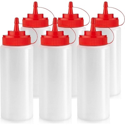 Condiment Squeeze Bottles for Sauces, 3 Pack 12 oz Leak Proof Oil and Syrup Dispensers