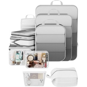 9/11 Set Compression Packing Cubes Travel Essentials,Compressible Expandable Large Luggage Suitcase Organizer - 1 of 4