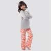 Fruit of the Loom Girls Long Sleeve Fleece Pajama Set, 2-Piece, Sizes 4-16 - 2 of 4