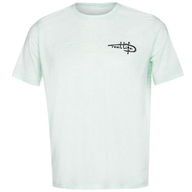 Reel Life Mahi Toons Coastal Performance T-Shirt - Misty Jade, 1 of 3
