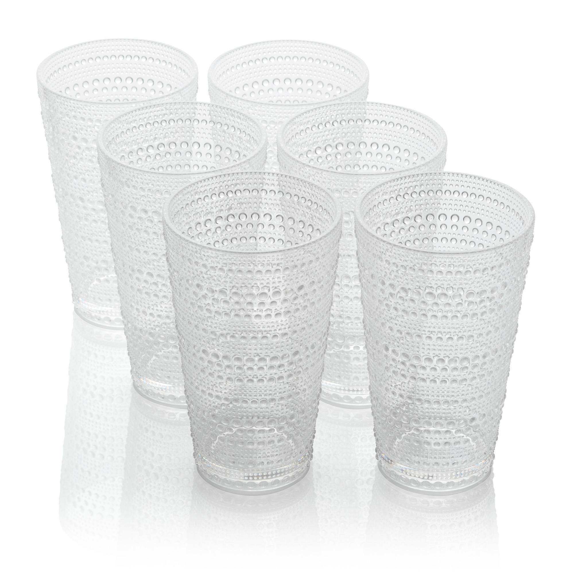 Certified International (Set of 6) 22oz Acrylic Ice Tea Glasses Santa Fe Clear