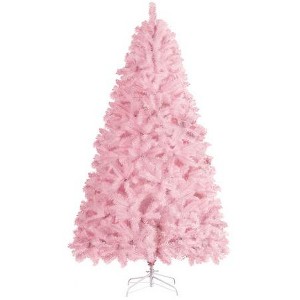 6.5FT Artificial Christmas Tree with 250 Warm White LED Lights, 818 Branch Tips and Foldable Metal Base for Home Office Party Holiday Decorations - 1 of 1