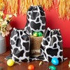 Blue Panda 12 Pack Cow Print Drawstring Pouches, Party Favor Gift Goodie Bags for Kids Birthday Treat, Farm Animal Party Supplies, 12 x 10 in - 2 of 4