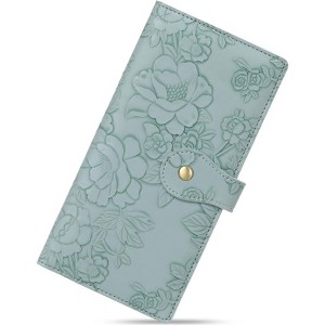 Clotth Women’s Wallet  - RFID Blocking Slim Large Capacity Vegan Leather Bifold Clutch with Zipper Pocket,Floral Design,for Everyday Use,Travel - 1 of 4