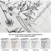 Queen Size White Floral Bed Spread with Black Botanical Pattern Boho Quilt Set, Soft Microfiber, Lightweight, 2 Pillow Cases - 2 of 4
