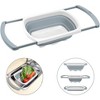 Qimh Collapsible Colander | Over The Sink Silicone Kitchen Strainers and Colanders with Extendable Handles - 2 of 4