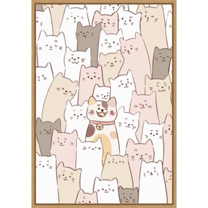 Amanti Art 23"x33" Cute Kittens by Xuan Thai Framed Canvas Wall Art - 1 of 4