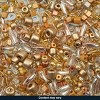 John Bead Czech Glass Seed Beads Bag Arts & Crafts Embellishments Gold Color Assorted Mix 50 Grams - 3 of 4