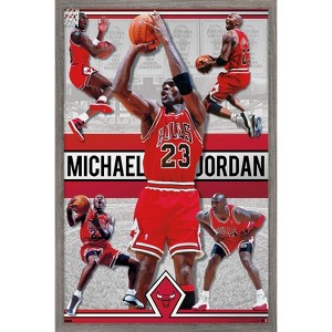 Trends International Michael Jordan - Collage Framed Wall Poster Prints - 1 of 4