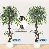 Artificial Ficus Tree for Home Decor Indoor,4FT Faux Floor Tree White Imitation Ceramic Planter - 4 of 4
