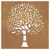 vidaXL Patio Wall Decoration 21.7"x21.7" Corten Steel Tree Design - 4 of 4