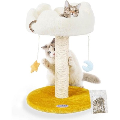 Heybly Cloud Cat Tree, Cat Scratching Post with Bed, Small Cat Tree for Kittens