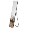 HOMCOM Full Length Glass Mirror, Freestanding or Wall Mounted Dress Mirror for Bedroom, Living Room, Bathroom, Black - image 4 of 4