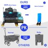 Racxily Big Large Capacity Folding Cart, Extra Long Extender Wagon Carts, Folding Wagon Garden Shopping Beach Cart, - 3 of 4