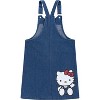 Hello Kitty Sanrio Girls Adjustable Jumper Denim Dress with Shirt Set for Toddler and Big Kids - 4 of 4