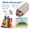 BenBen 121 Pcs Math Linking Cubes Set with 30 Math Games, STEM Educational Toys for Kids 3-8 - 3 of 4