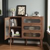 Mshliw Accent Cabinet with 3 Drawers and Door, Wooden Storage Sideboard with Shelves for Living Room, Entryway & Primary Living Spaces - 4 of 4