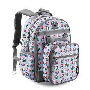 JWorld Duet Kids' 18" Backpack with Detachable Lunch Box - Every Daisy - 1 of 3