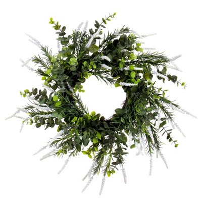 Vickerman Artificial Rosemary & Eucalyptus Wreath : Target